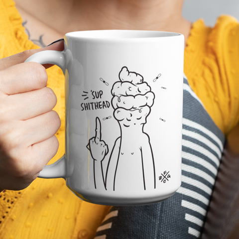 Sup Shithead funny rude coffee mug